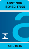 Selo de acreditação ABNT NBR ISO/IEC 17025 - CRL 0615
